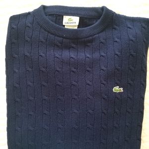 Men's long sleeve ribbed sweater by Lacoste